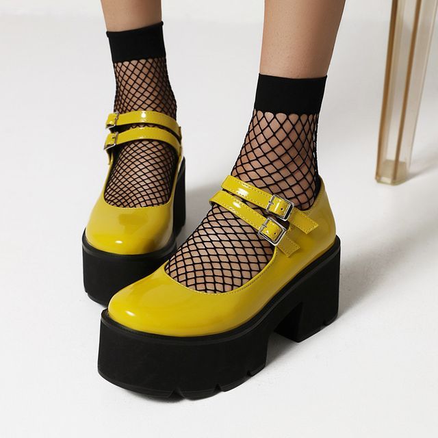 Megan-Platform Mary Jane Shoes