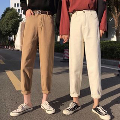 KAKAGA - Cropped Straight Leg Pants KAKAGA - Cropped Straight Leg Pants