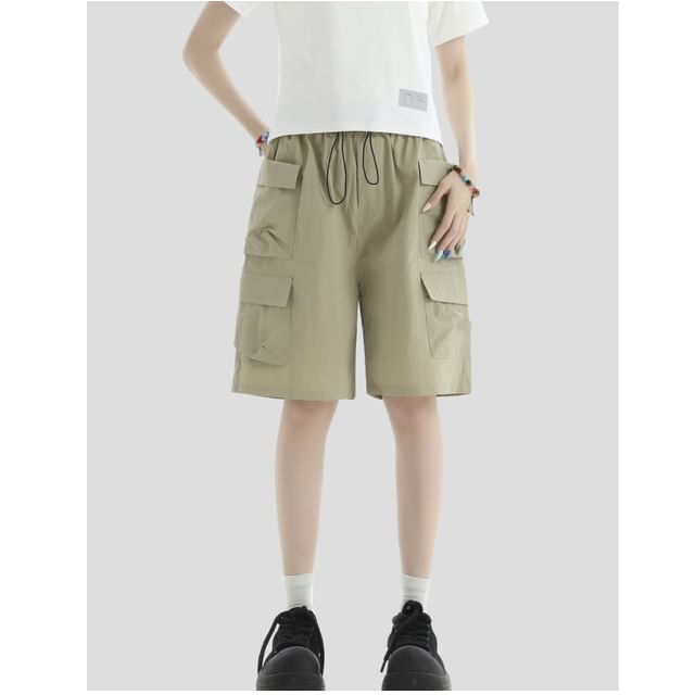 Banash-Mid Rise Cargo Shorts