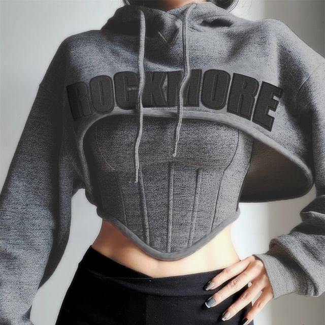 Cropped Hoodie Corset Hoodie Sweatshirt Corset Hoodie – Gimaguas