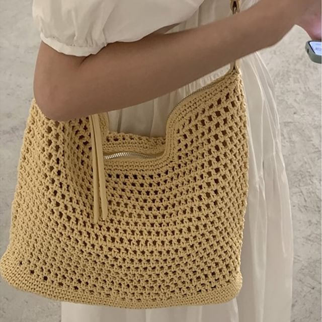 Fran San-Plain Perforated Tote Bag