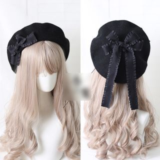 25ss◆Awesomeneeds◆BOWL Beret Ribbon stripe cream AWESOME NEEDS
