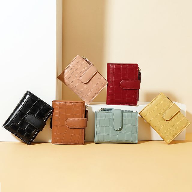 tablarosa-Faux Leather Plain Wallet