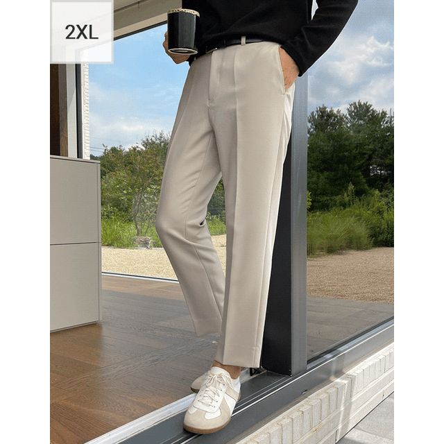BandWaist Tapered Dress Pants YesStyle