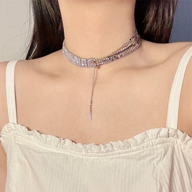 Chimerro-Rhinestone Choker