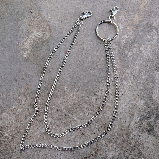 BABLIBU-Layered Alloy Waist Chain Silver - 80-100cm