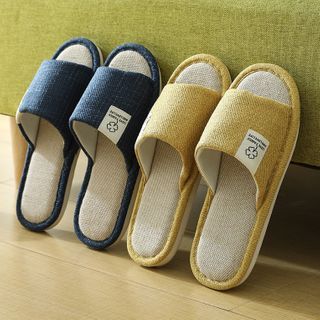 linen and cotton slippers