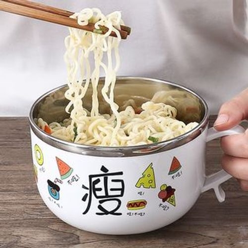 Cutie Pie - Print Stainless Steel Bowl with Handle