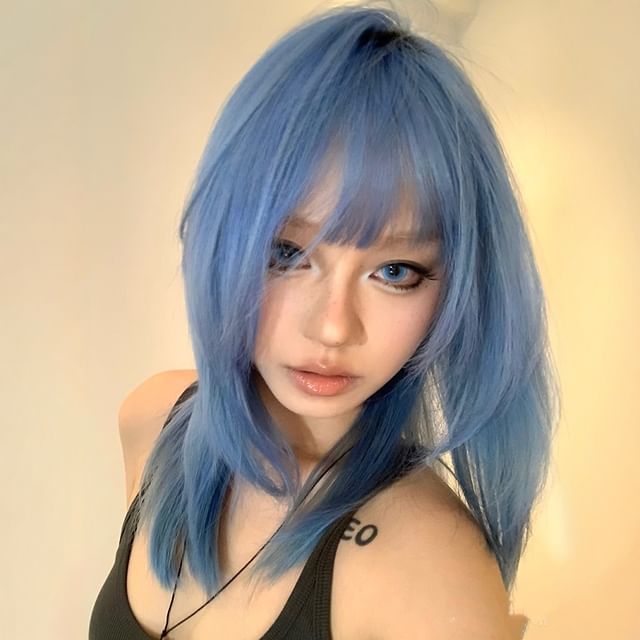 Jellyfish-Medium Full Wig - Straight Layered