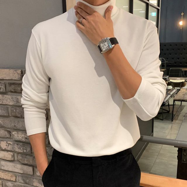 Okwano-Turtleneck Knit Top