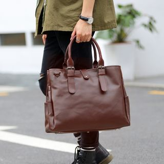 BagBuzz-Faux Leather Tote Bag