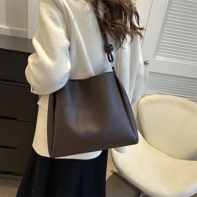 Indenis-Faux Leather Tote Bag