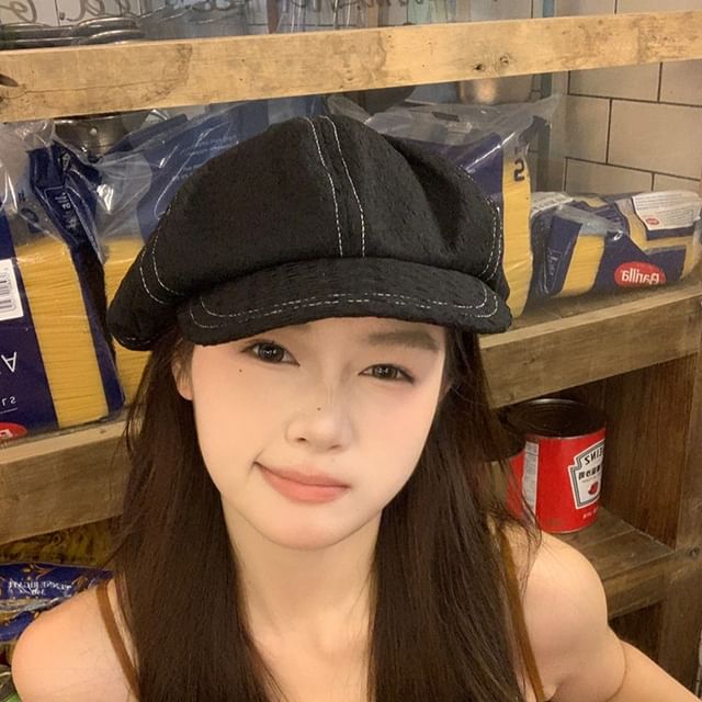 Combon-Plain Newsboy Cap