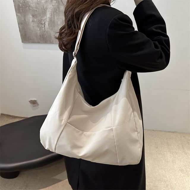 Mulgam-Plain Nylon Crossbody Bag
