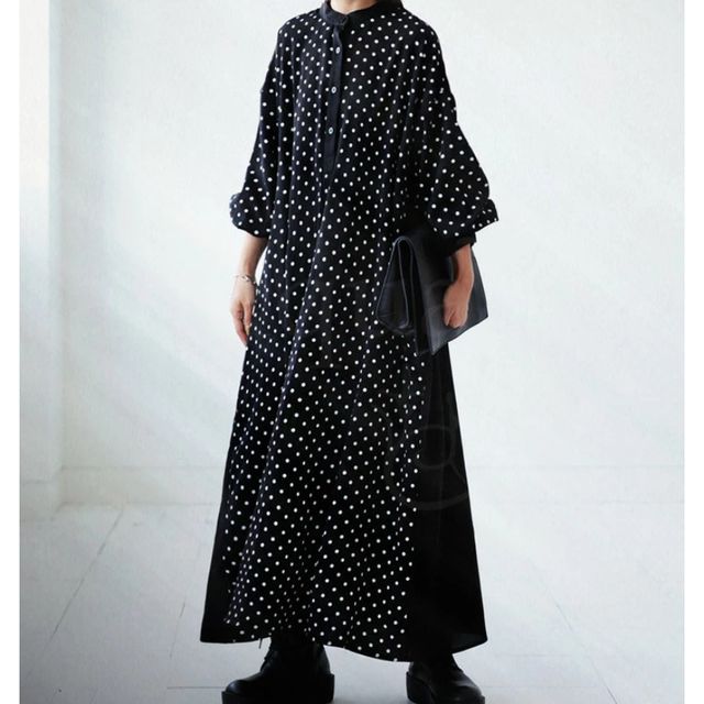 chinese dress ladies MAXI SHIRT DRESS (ABAYA)- BLACK – H A Ÿ A main image 0