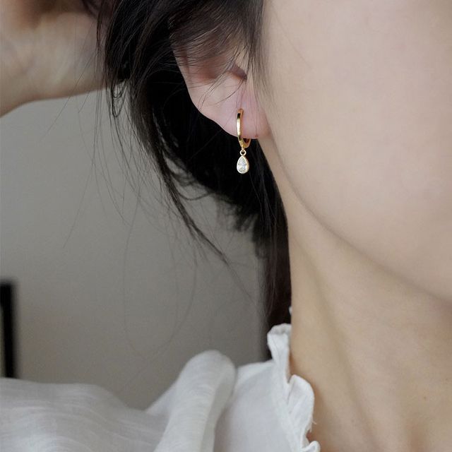Hansha-Rhinestone Alloy Drop Earring