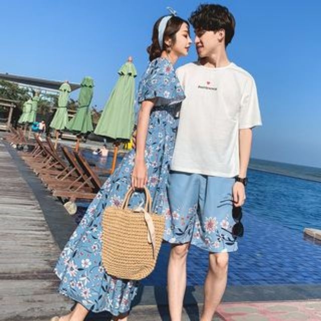 knee length dresses for ladies Organic Cotton Premium Boatneck Midi Dress Black & White main image 1