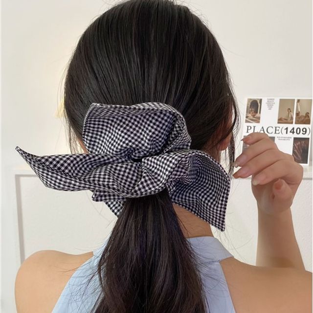 Allyrinta-Plaid Scrunchie