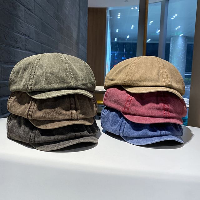 FROME-Washed Newsboy Cap