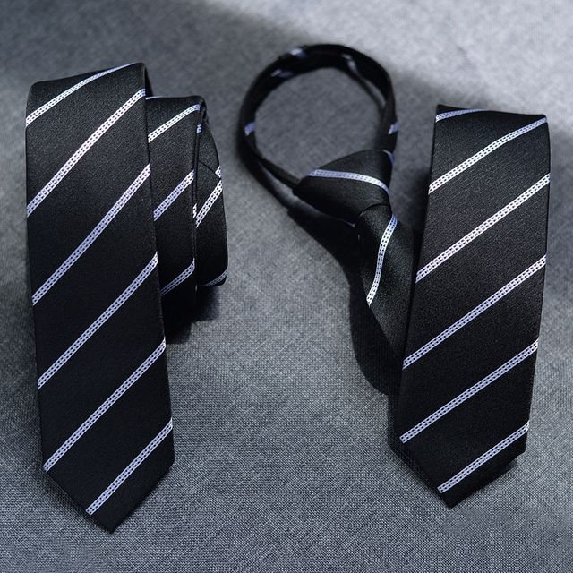 Prodigy-Striped Neck Tie Pre Tied Neck Tie