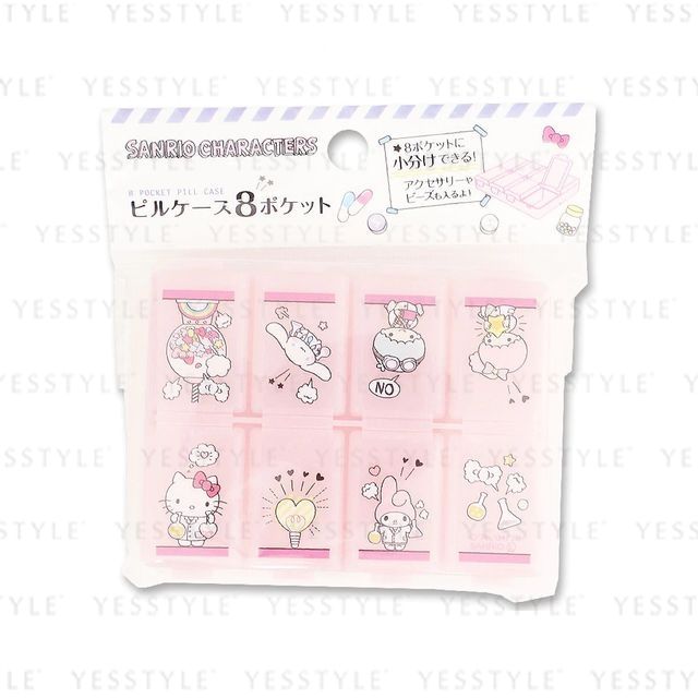 DAISO Sanrio Characters 8 Pockets Pill Case YesStyle