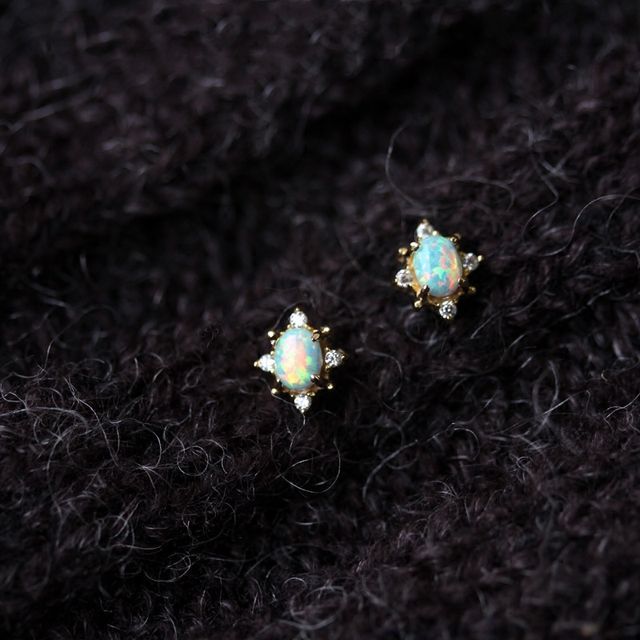 Phoenoa-Opal Sterling Silver Earring