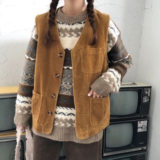 corduroy vest