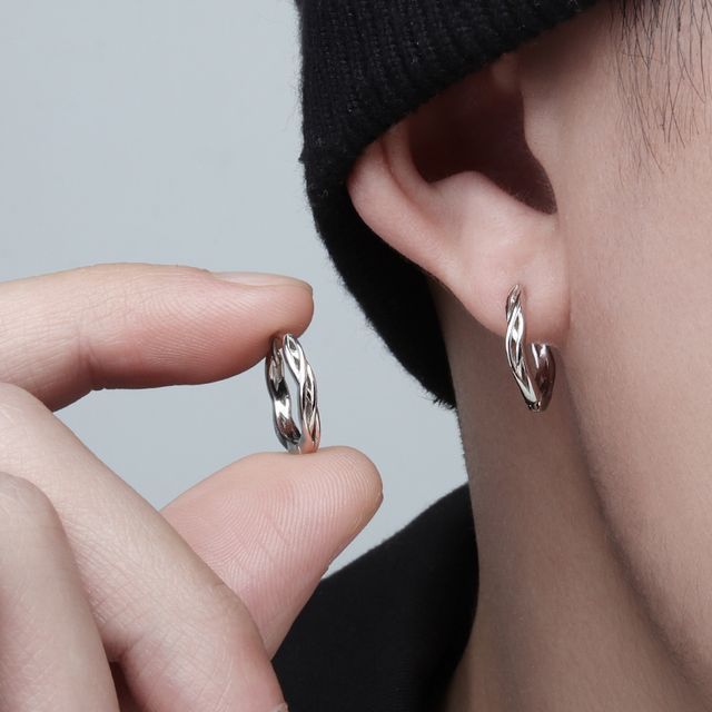 Andante Helical Sterling Silver Hoop Earring YesStyle