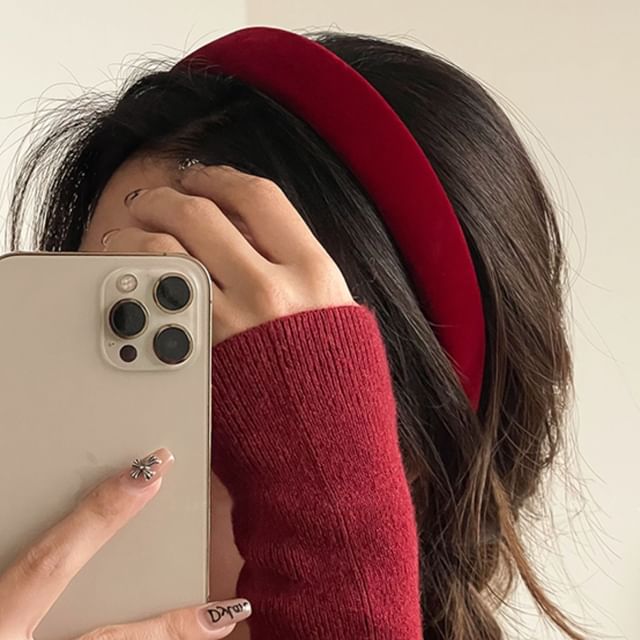 Jael-Plain Velvet Headband