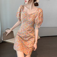 Princessy - 短袖碎花迷你连衣裙 Princessy - 短袖碎花迷你连衣裙
