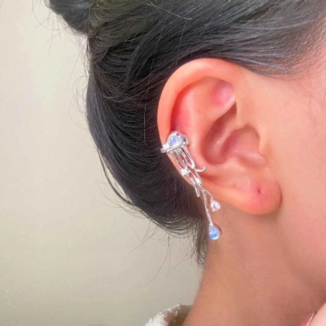 kiqwin-Tear Rhinestone Ear Cuff