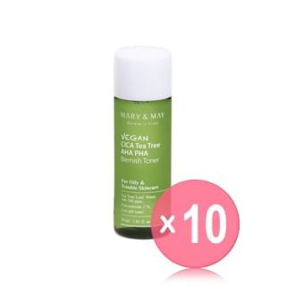 Mary&May - Vegan Cica Teatree AHA PHA Blemish Toner Mini 10pcs Bundle Set