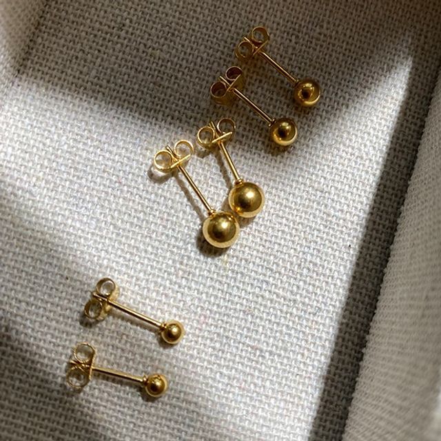 Betsuno-Alloy Bead Stud Earring Various Designs