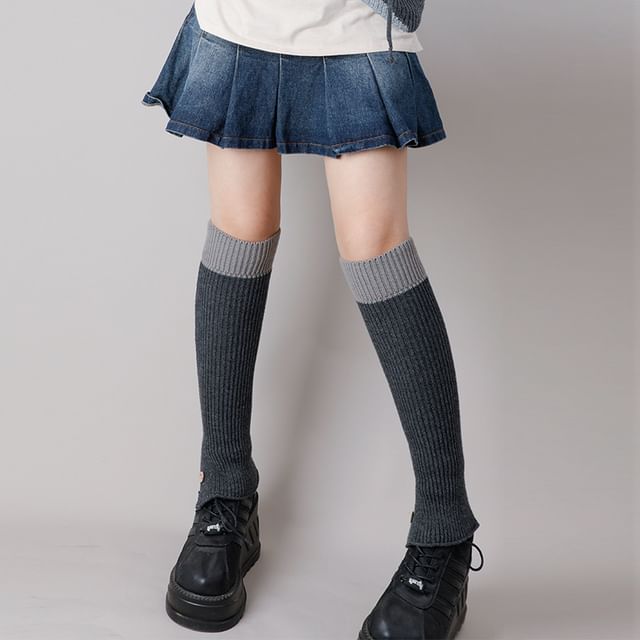 Doowex-Two Tone Knit Leg Warmer