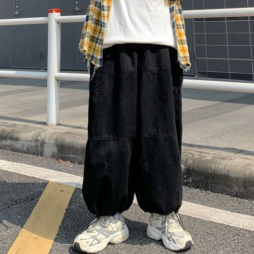 Vintage baggy cargo pants with pleated pockets ⎮ Streetwear Society