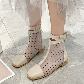short block heel boots