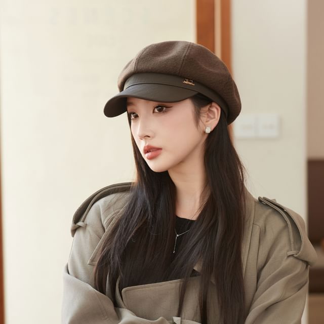 Kinoxslone - Plain Newsboy Cap | YesStyle