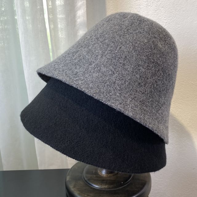 Anavanda-Plain Knit Cloche Hat