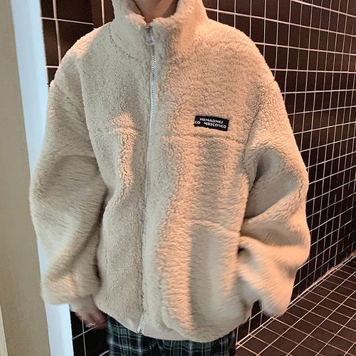 Dute - Applique Fleece Zip Jacket | YesStyle