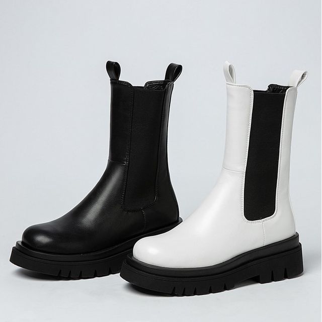 Megan-Platform Mid Calf Boots