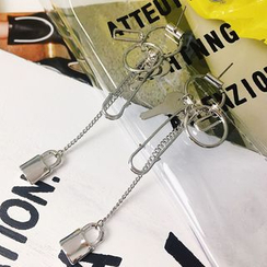 Kulala - Alloy Lock & Key Dangle Earrings Kulala - Alloy Lock & Key Dangle Earrings