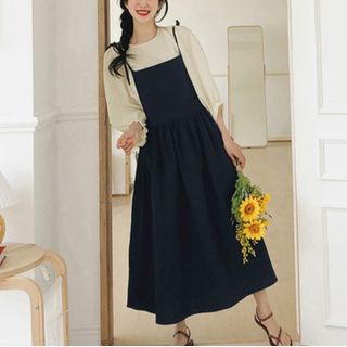 midi pinafore skirt