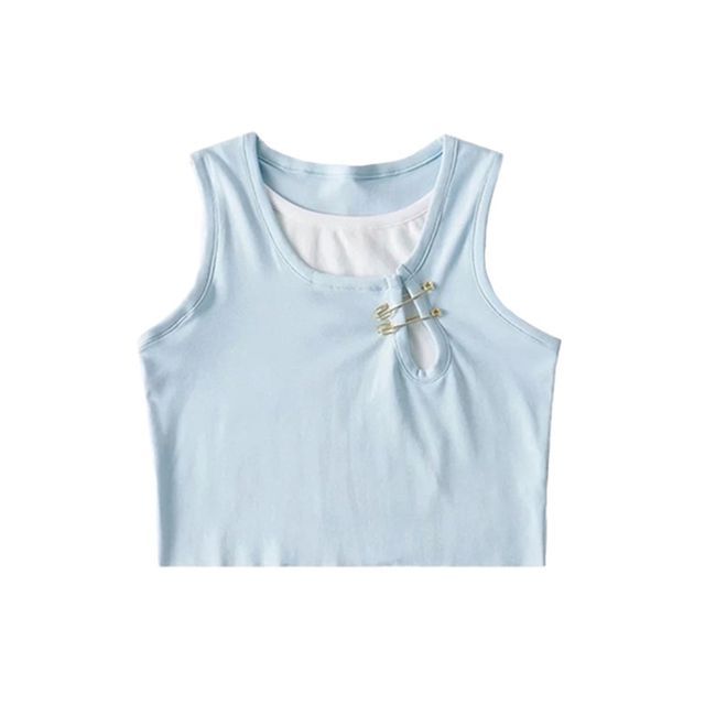 Wellom Safety Pin Tank Top YesStyle