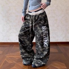 Pantaloni della tuta da donna a gamba larga elasticizzati a vita alta con coulisse pantaloni larghi Y2K casual tinta unita joggers con tasche, a-grigio, S