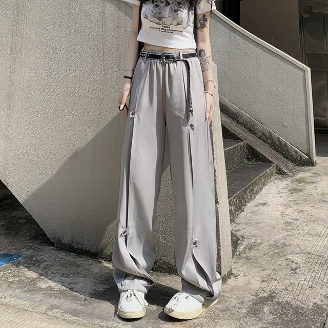 MELLO - Plain Loose Fit Pants | YesStyle