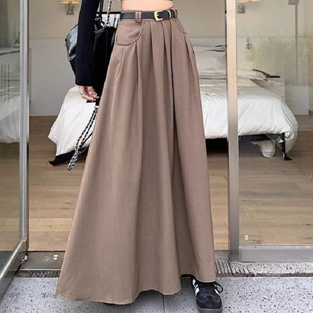 Cloud Nine-Robe trapèze longue taille haute