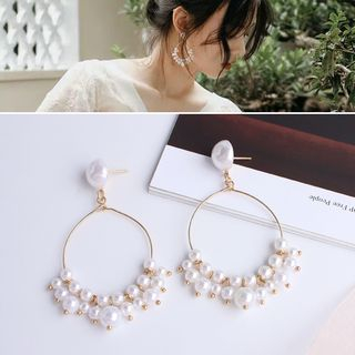 Joodii-Hoop Drop Earring Clip-On Earring