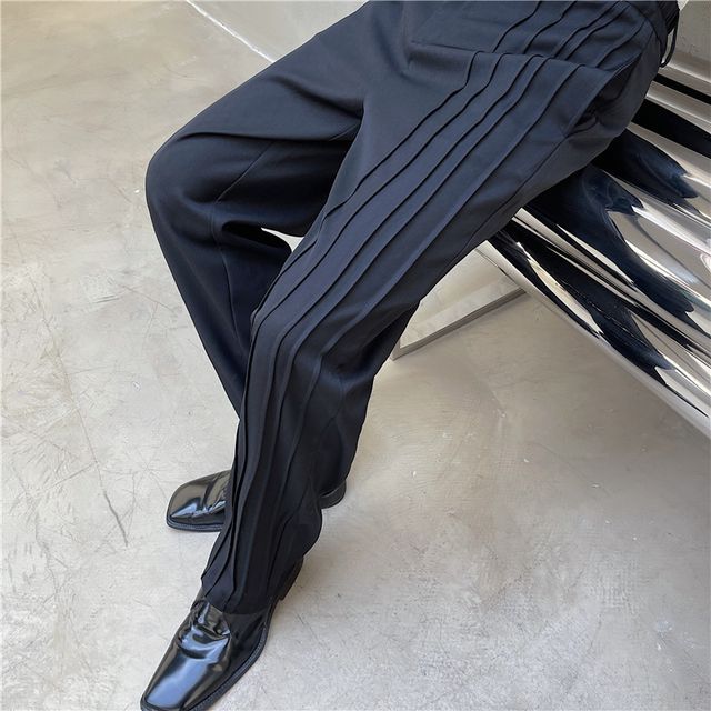 Patow-Pleated Wide Leg Dress Pants