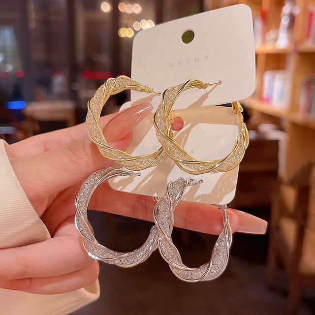 LIVSIA-Twisted Hoop Earring