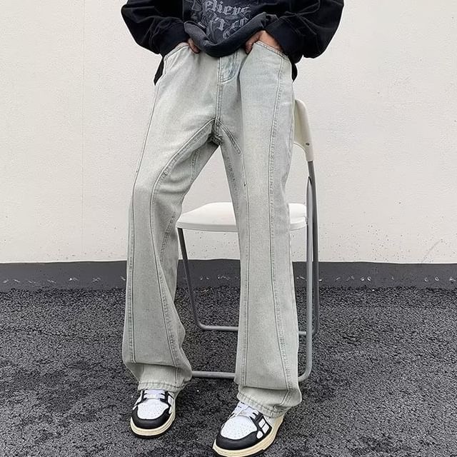 Macho-Low Waist Washed Loose Fit Jeans